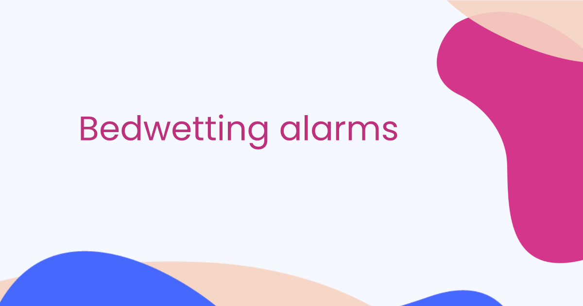 Bedwetting alarms