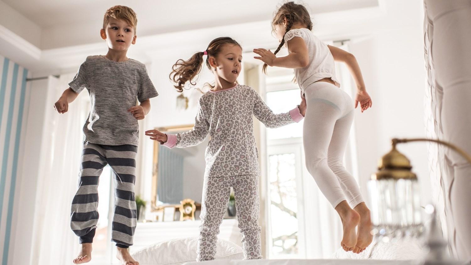 Kids on bed