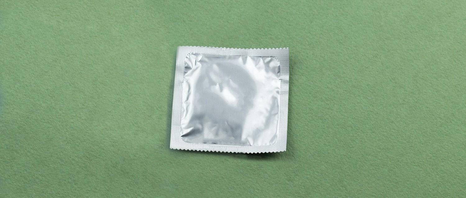 Photo of a silver condom