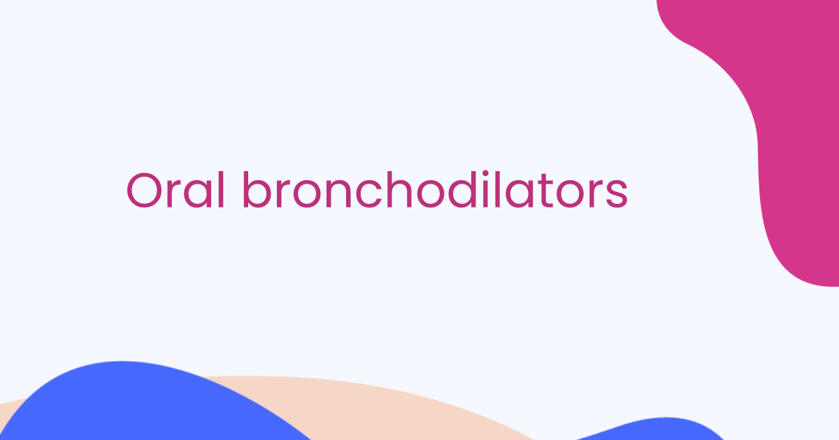 Oral bronchodilators
